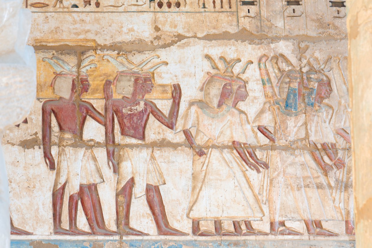 Image en relief peinte sur la voûte - Egyptian 20th Dynasty