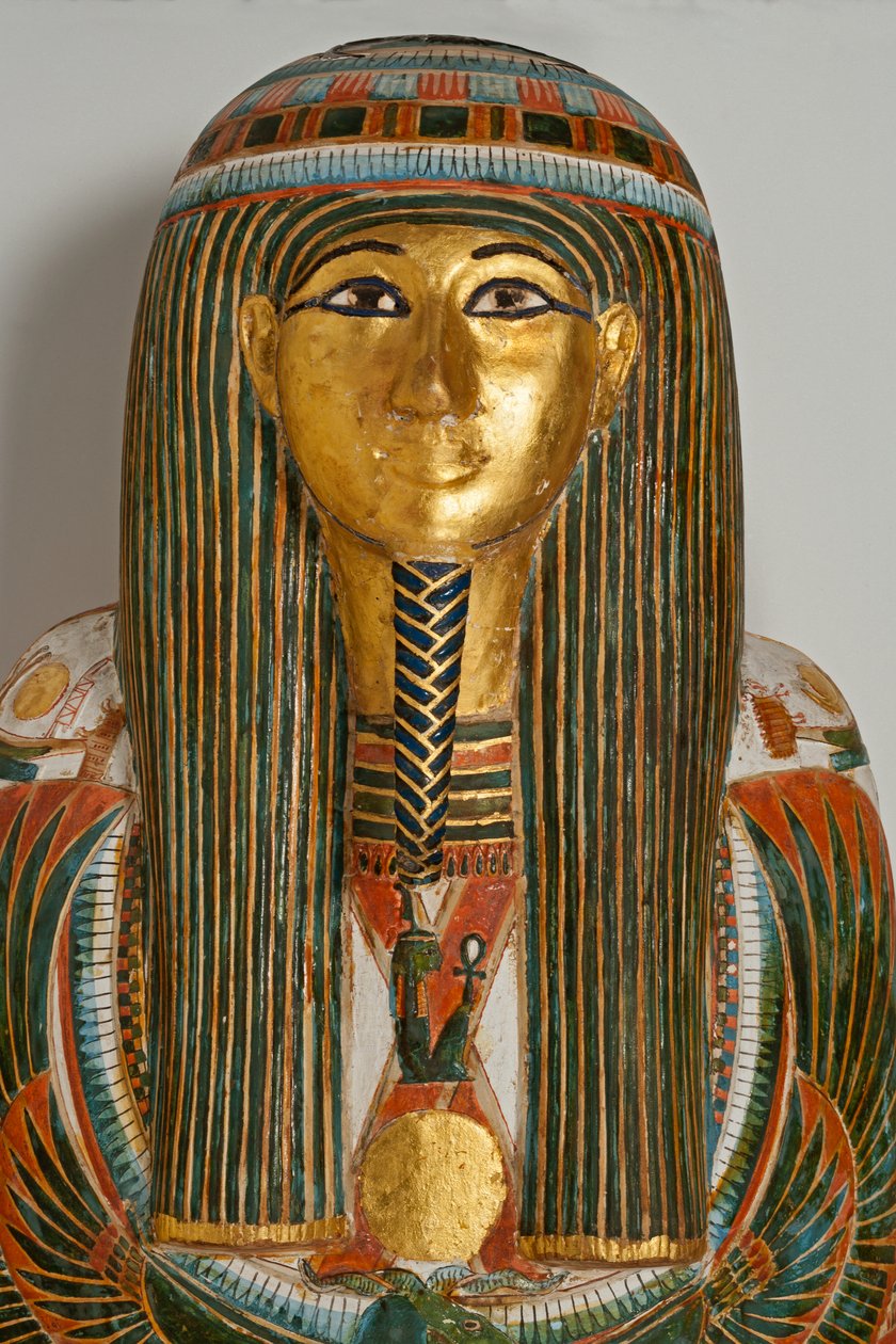 Équipement funéraire. Cercueil du prêtre en chef de Karnak, Nekht-ef-Mut, 924-889 av. J.-C. (bois peint) - Egyptian 22nd Dynasty