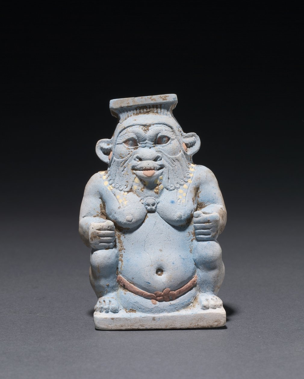 Pot cosmétique en forme du dieu Bès, 664-525 av. J.-C. - Egyptian 26th Dynasty