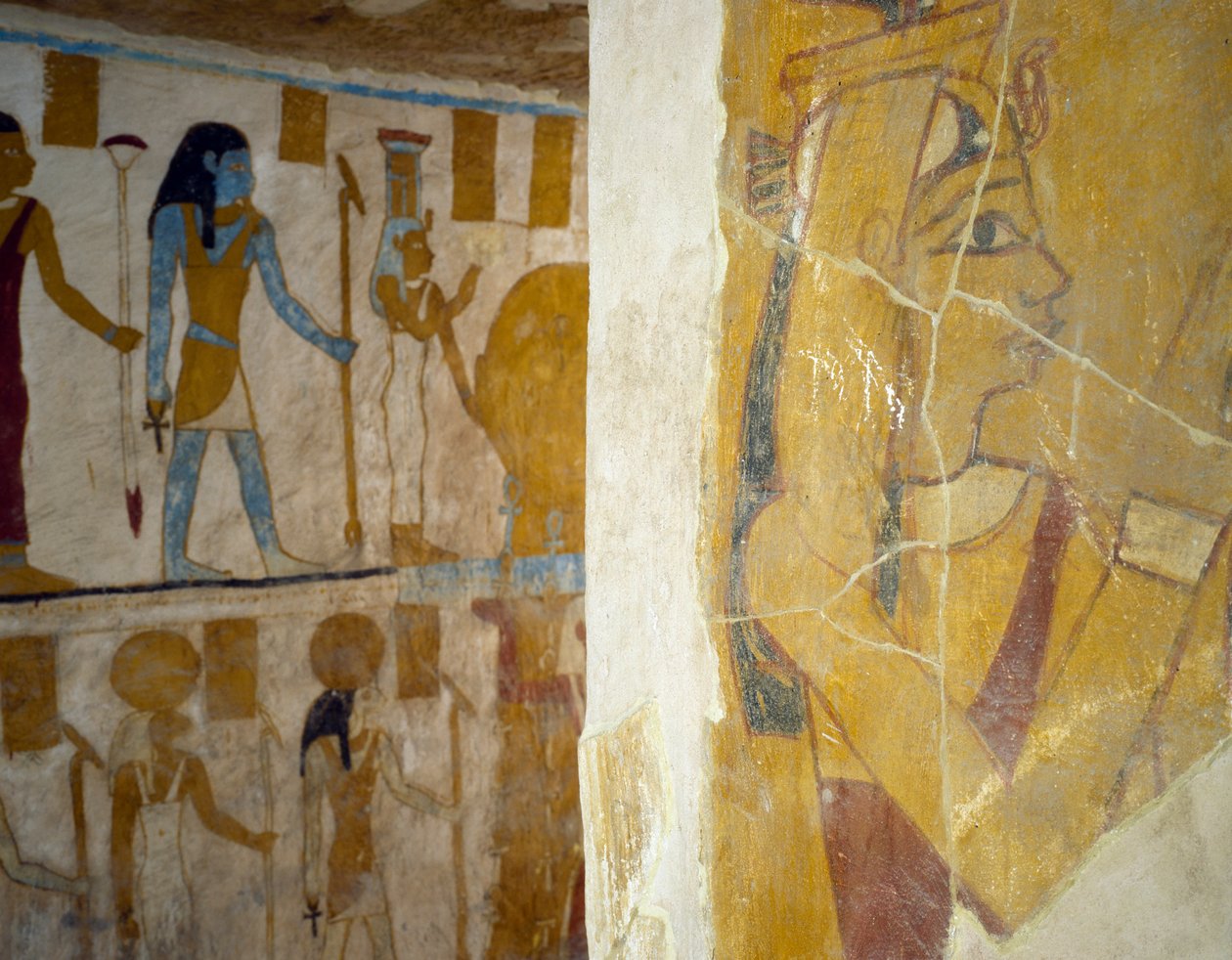 Peintures murales de la tombe de Pa Nentwy - Egyptian 26th Dynasty