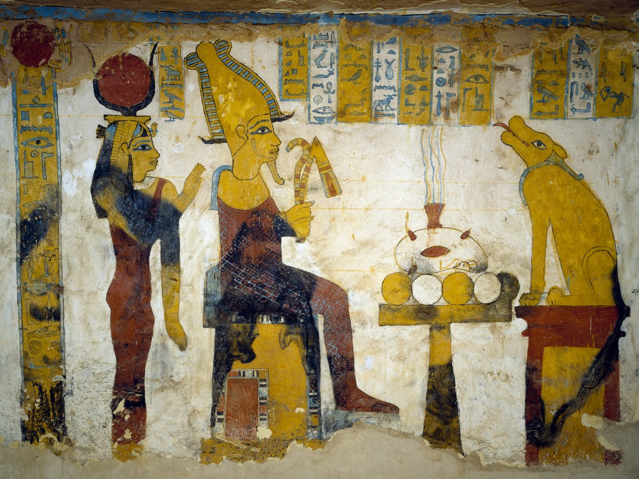 Peintures murales de la chambre funéraire de la Tombe de Pa Nentwy, Oasis de Bahariya, Gizeh, Égypte. Civilisation égyptienne, 26e dynastie, 663-525 av. J.-C. - Egyptian 26th Dynasty