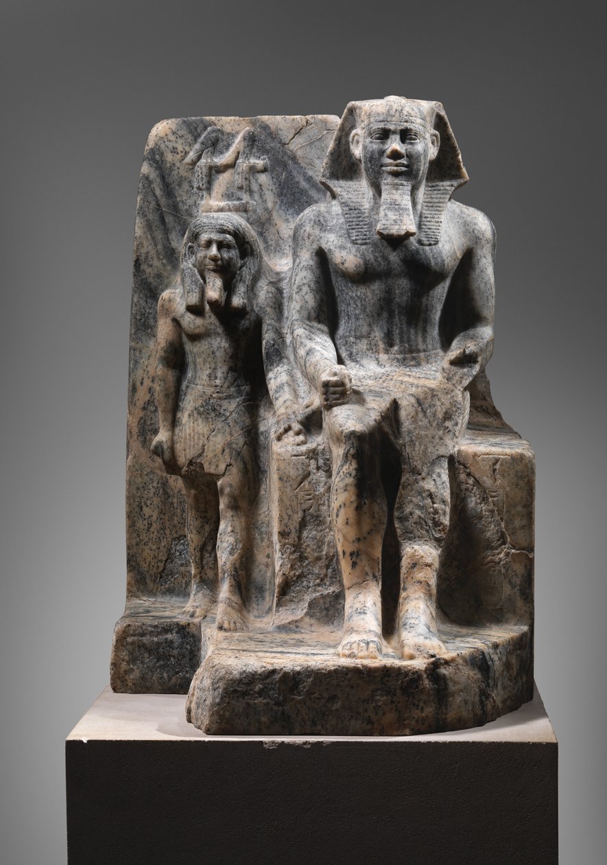 Le roi Sahure et un dieu Nome, c. 2458-2446 av. J.-C. - Egyptian 5th Dynasty
