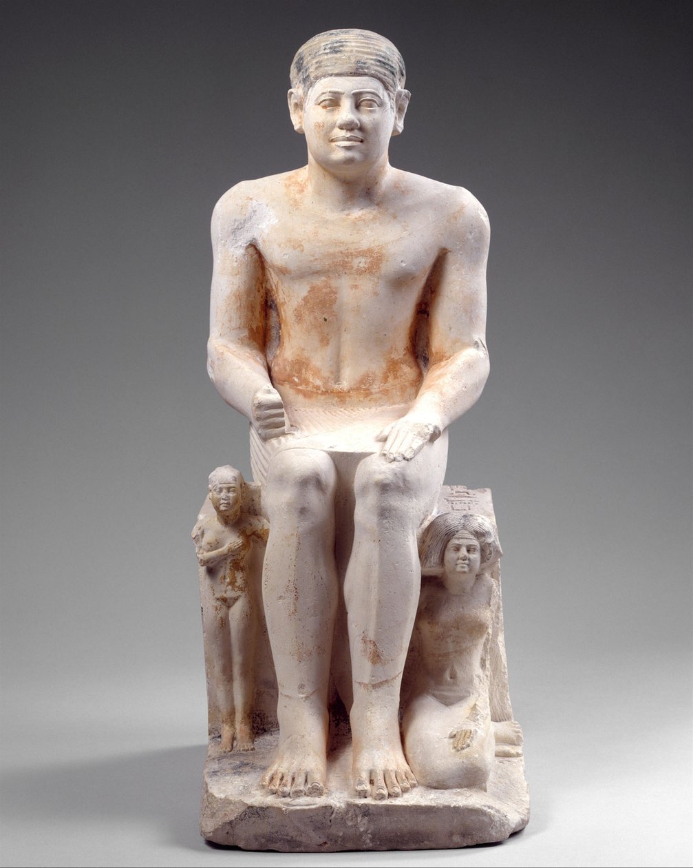 Nikare avec sa femme et sa fille, c.2420-2389 av. J.-C. - Egyptian 5th Dynasty