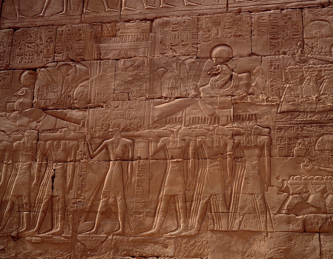 Antiquité égyptienne : bas-relief du temple de Karnak, Louxor, Égypte - Egyptian Egyptian