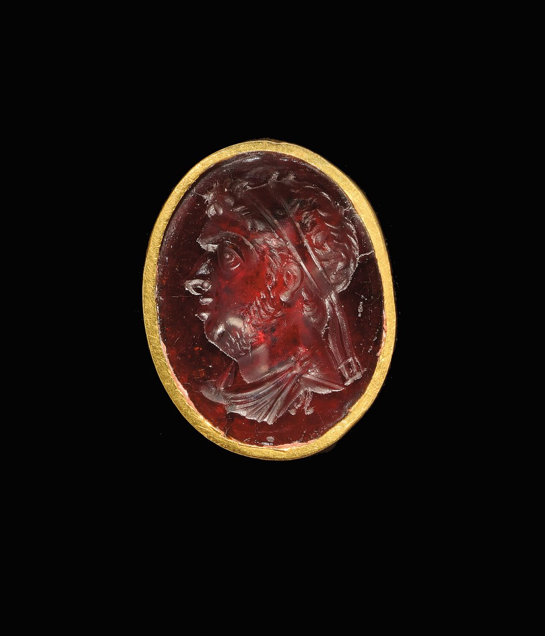 Bague intaille hellénistique avec portrait royal d