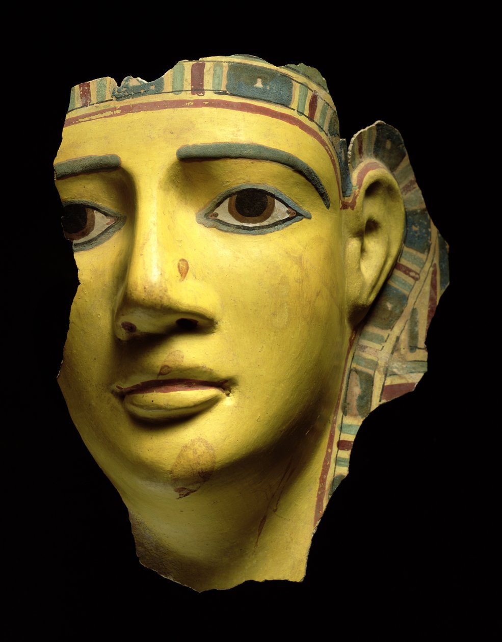 Masque de momie (cartonnage polychrome) - Egyptian Ptolemaic Period