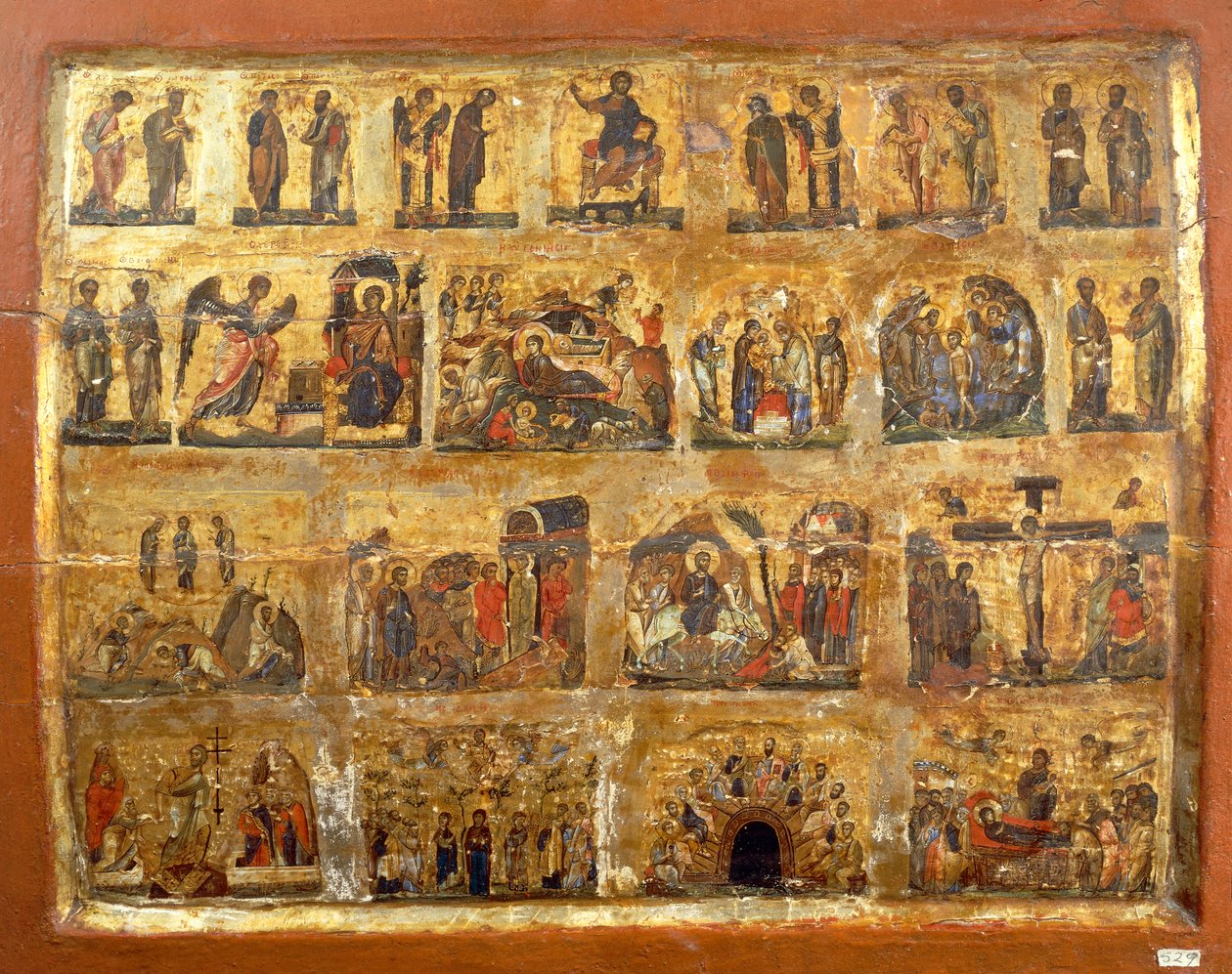 Deesis Row et les Douze Grandes Fêtes - Egyptian School
