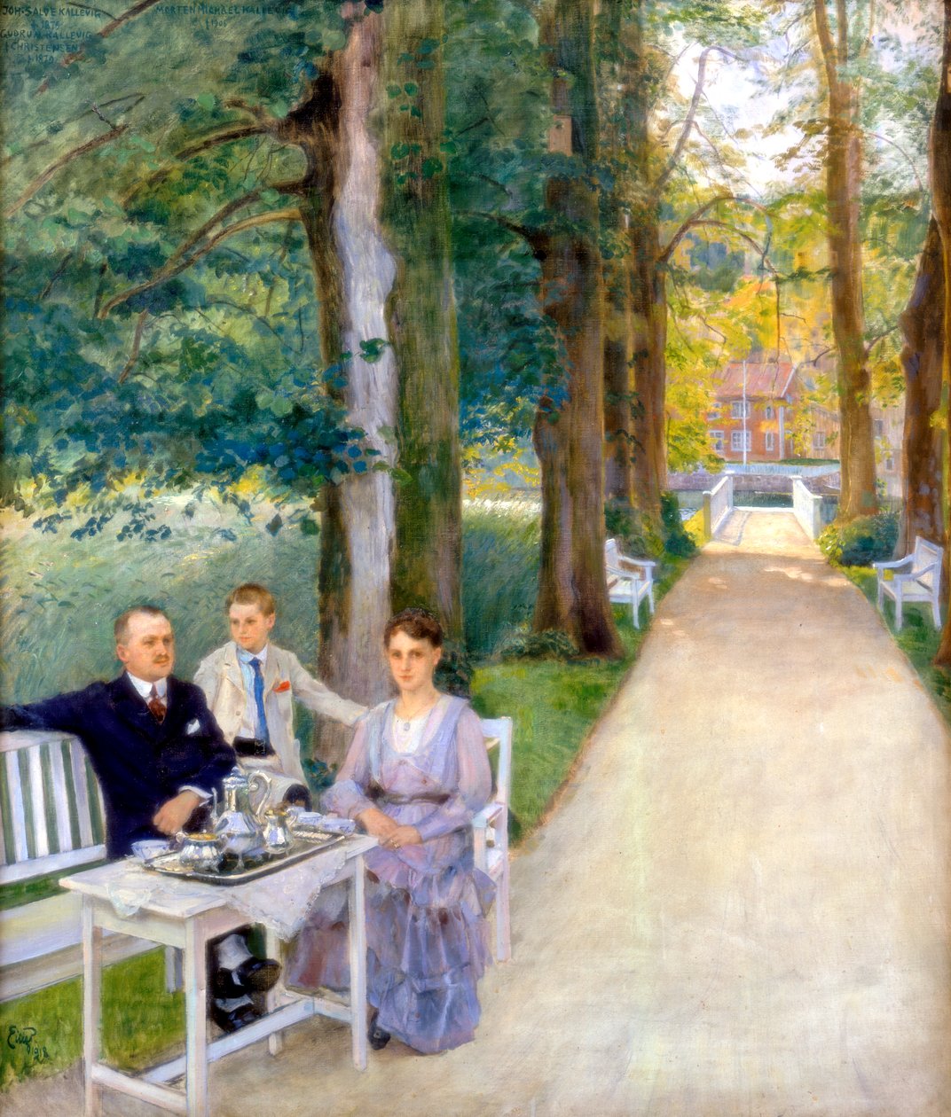 Joh Salve Kallevig, Gudrun Kallevig, Morten Kallevig, vers 1900-1928 - Hjalmer Eilif Emanuel Peterssen