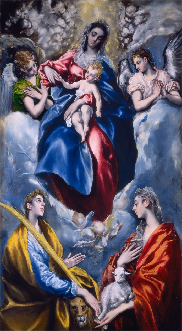 Madone et Enfant avec Sainte Martina et Sainte Agnès, 1597-1599 - El Greco