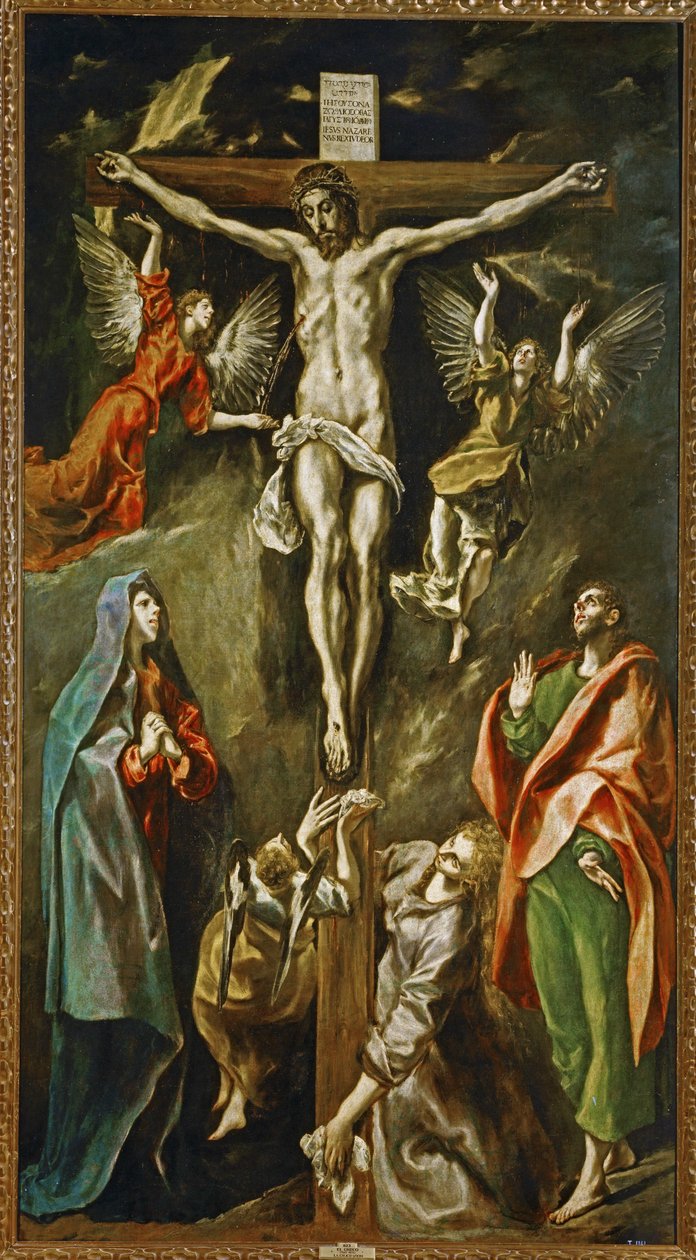 La Crucifixion 1597-1600 (peinture sur toile) - El (1541-1614) Greco