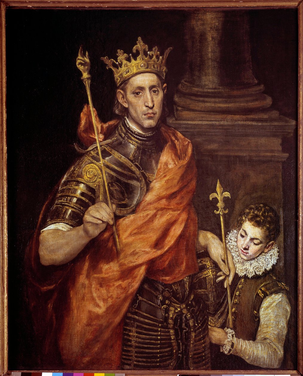 Portrait de Saint Louis (Louis IX) avec un page (1214-1270) - El Greco