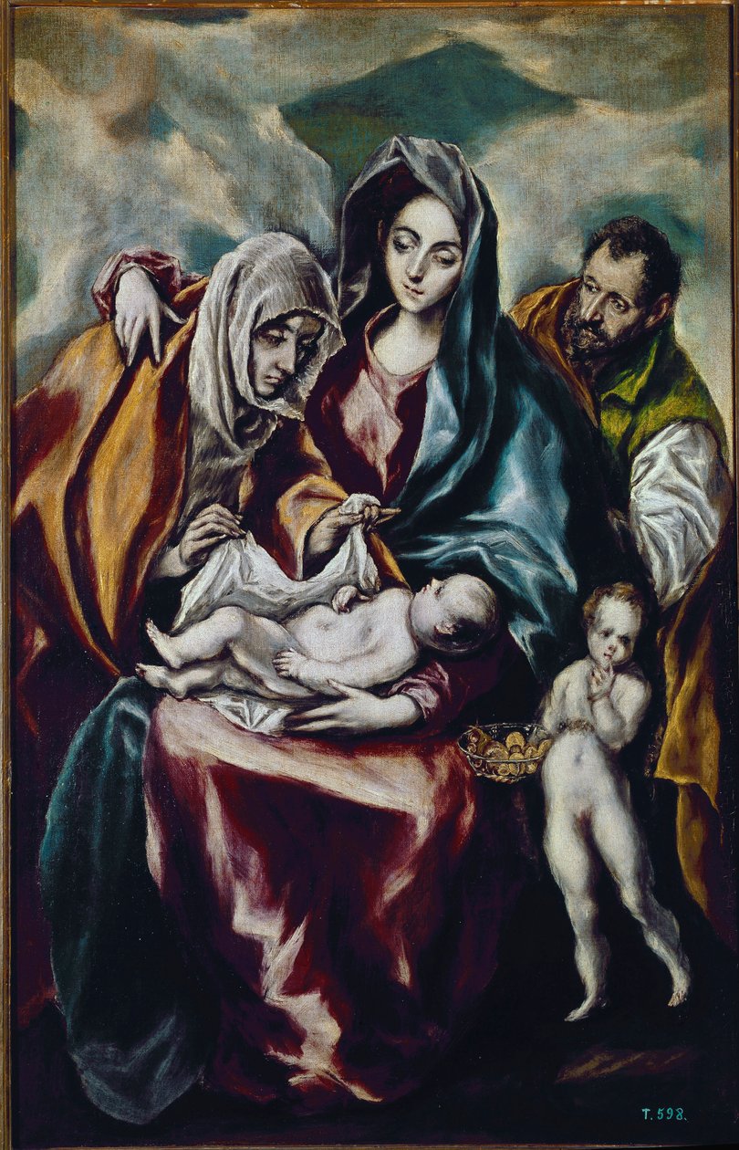 Vierge et Enfant (la Sainte Famille avec Saint Jean-Baptiste et Sainte Anne) - El Greco