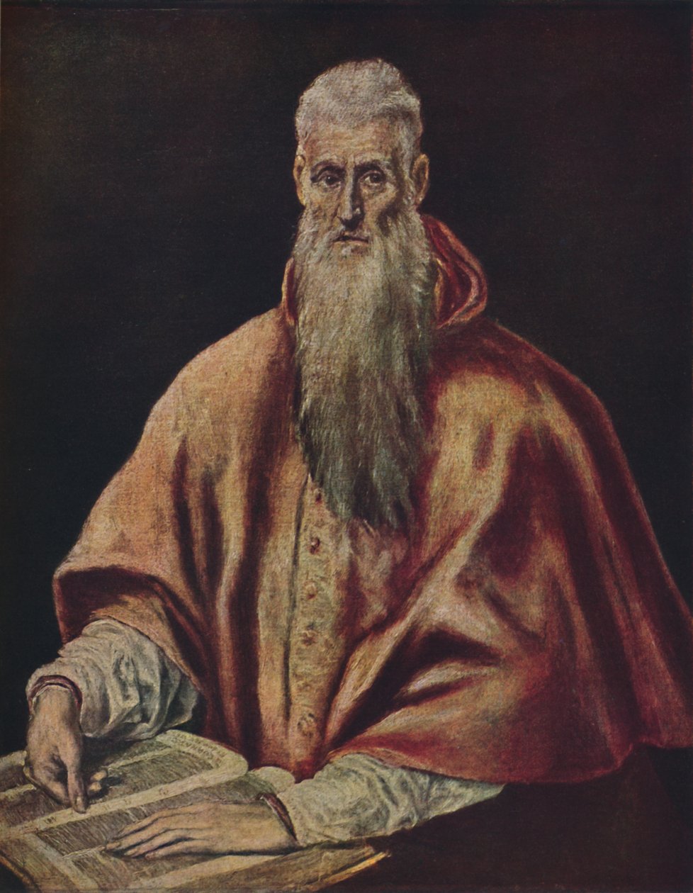 Der Heilige Hieronymus Als Kardinal, Saint Jérôme en cardinal, vers 1590-1600, 1938 - El Greco