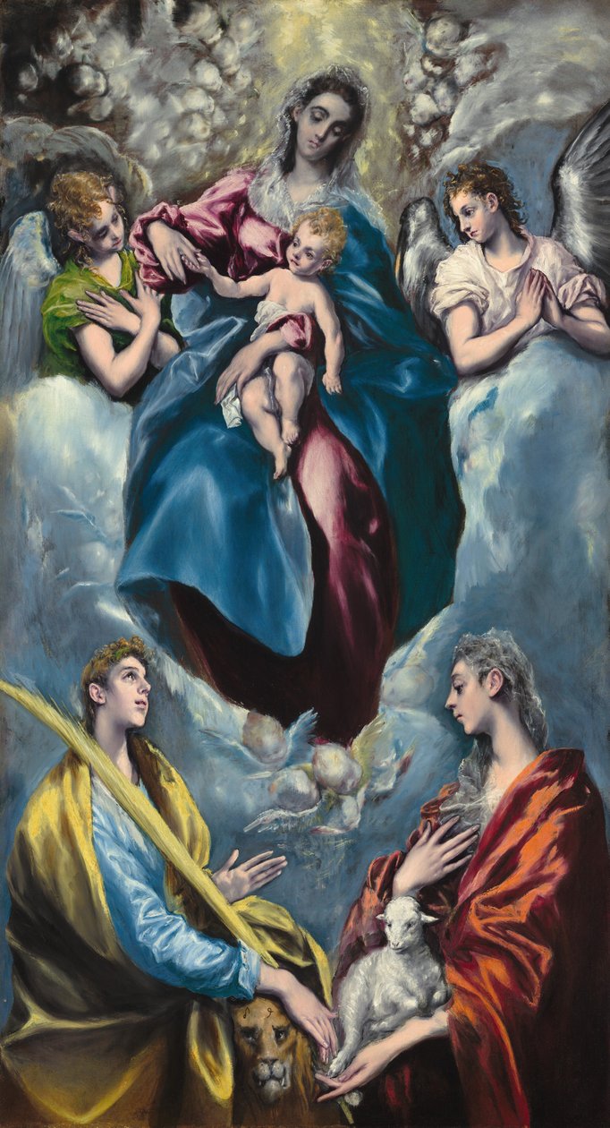 Madone et enfant avec sainte Martina et sainte Agnès - El Greco