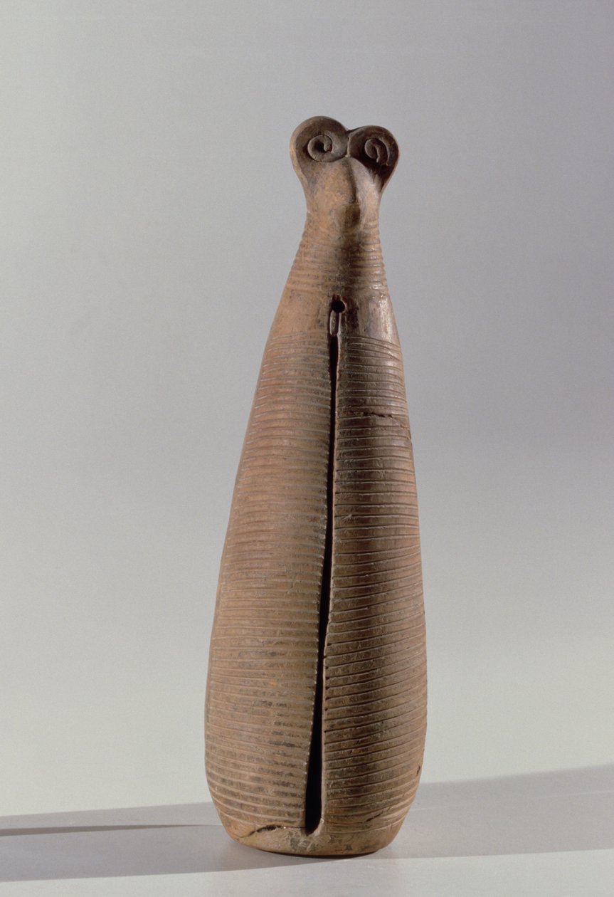 Instrument à vent en forme de femme en robe, de Lorestan, Iran, début du Ier millénaire av. J.-C. - Elamite