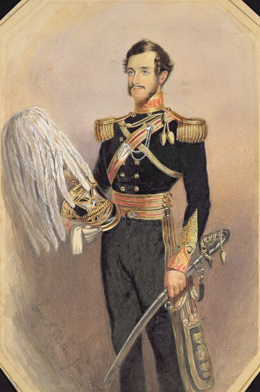 Portrait d'un officier en uniforme militaire complet, 1840