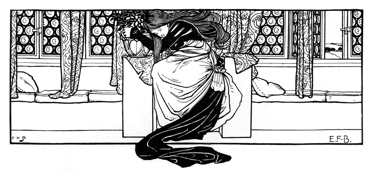 Une femme dormant dans une chaise, 1898 - Eleanor Fortescue Brickdale