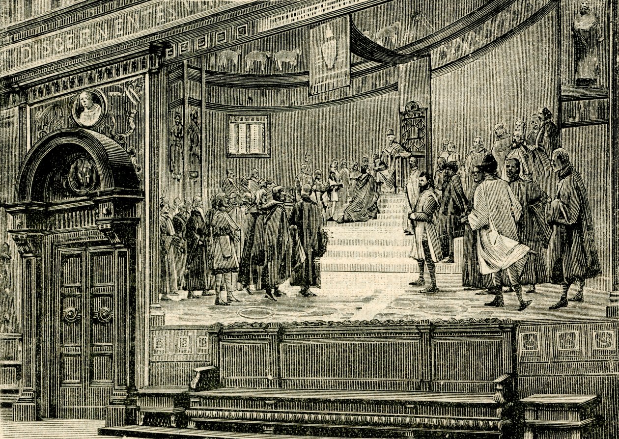 Les fresques de la Grande Salle dans le Palais des Barnabites, par Elia Bonci (1866-1953), Macerata, Marche, Italie - Elia Bonci