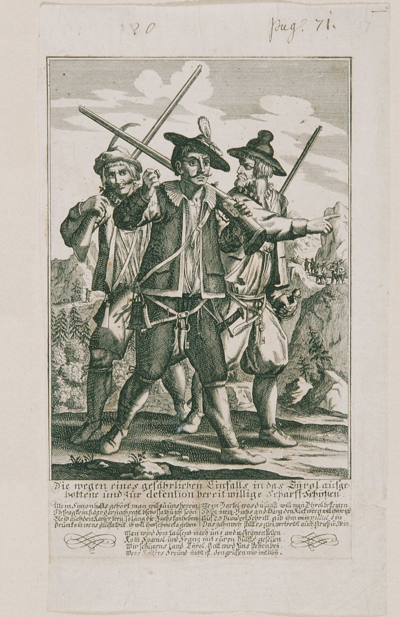 La défense du Tyrol en 1703 : Tireurs d