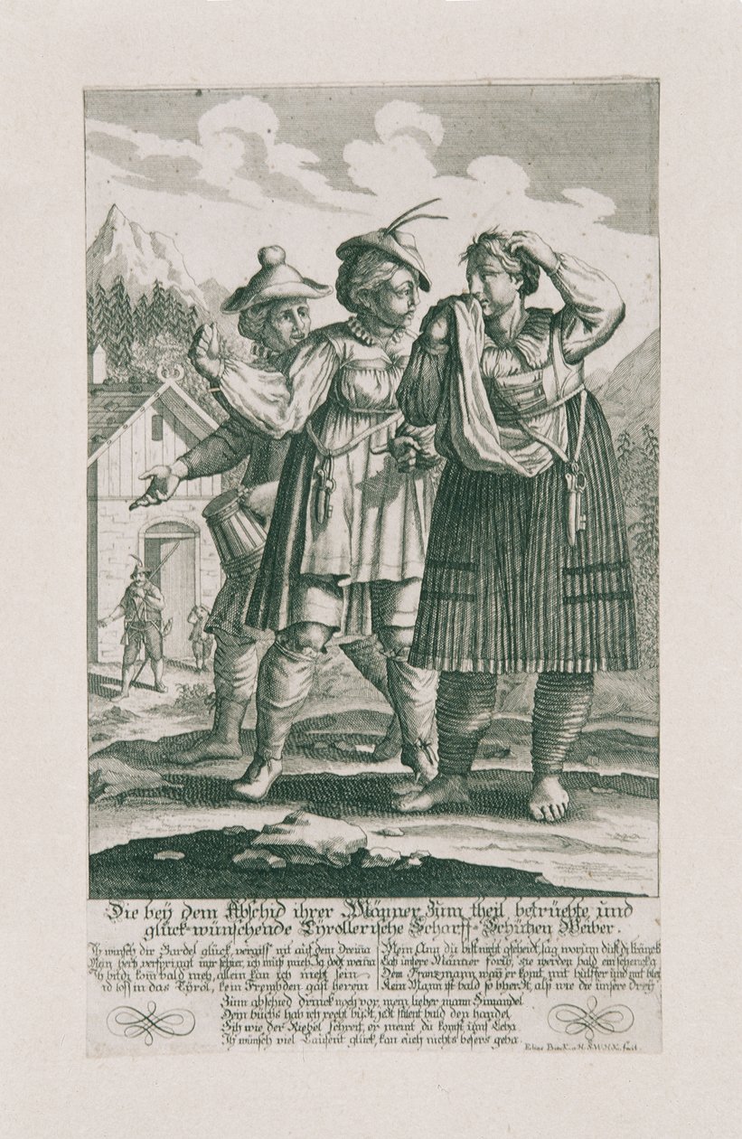 La défense du Tyrol en 1703 : Tireuses tyroliennes - Elias Baeck