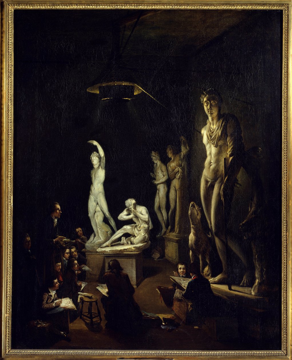Salle de moulage de la Royal Academy de Londres en 1770 - Elias Martin