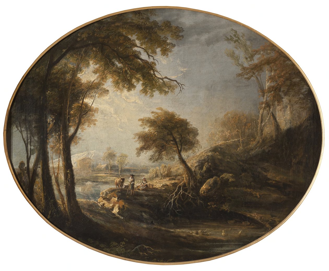 Paysage avec paysans et bétail - Elias Martin