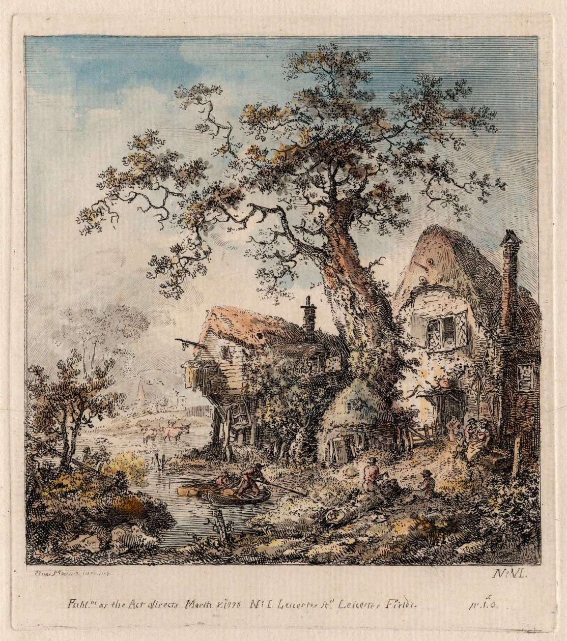 Scène rustique avec une petite maison de campagne - Elias Martin