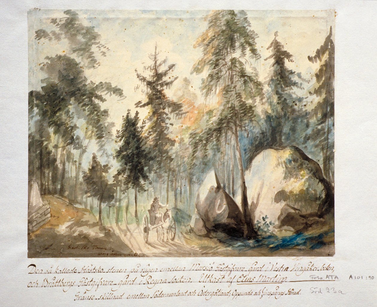 "La pierre du fer à cheval, Finspång, Östergötland, Suède (25780761224) - Elias Martin