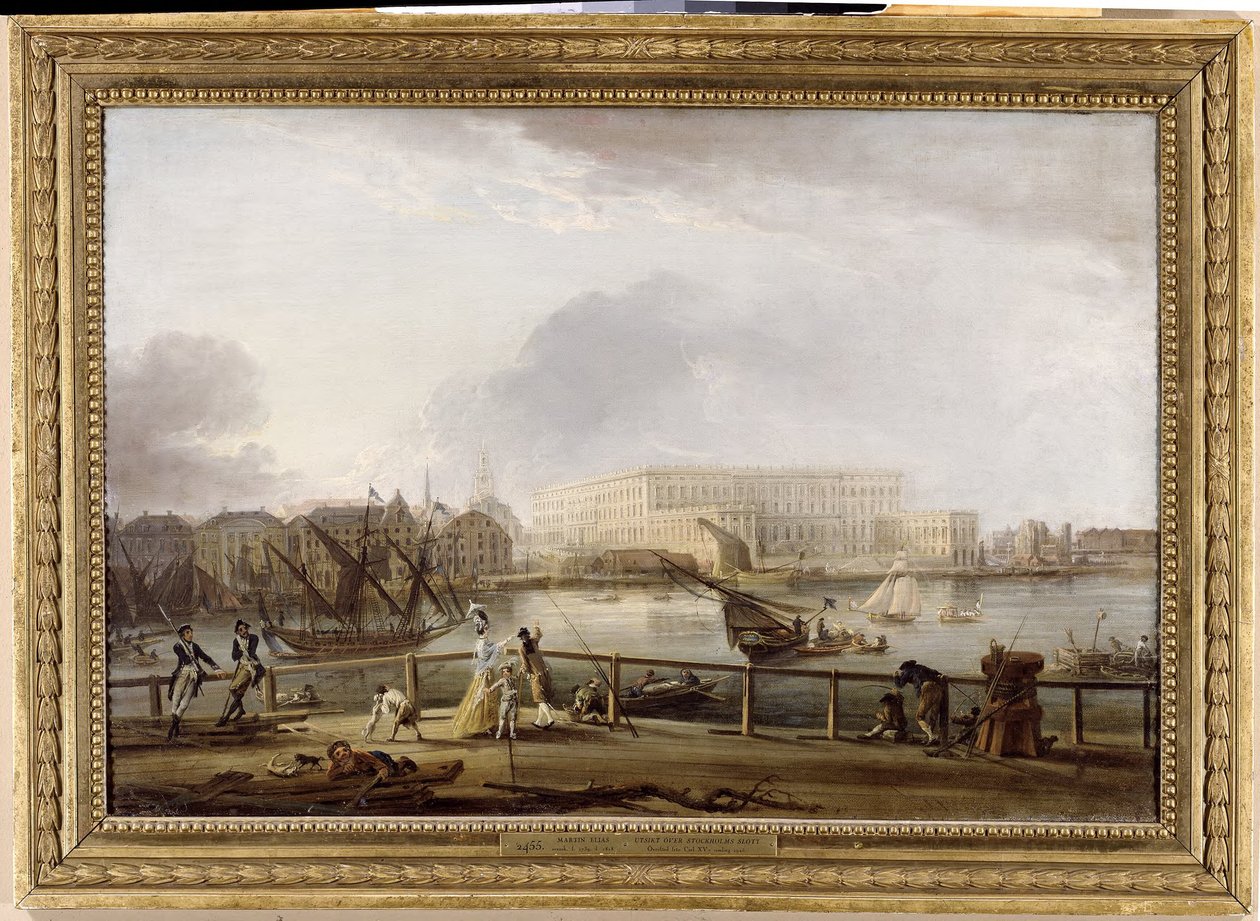 Vue du palais de Stockholm depuis le pont de Skeppsholm - Elias Martin