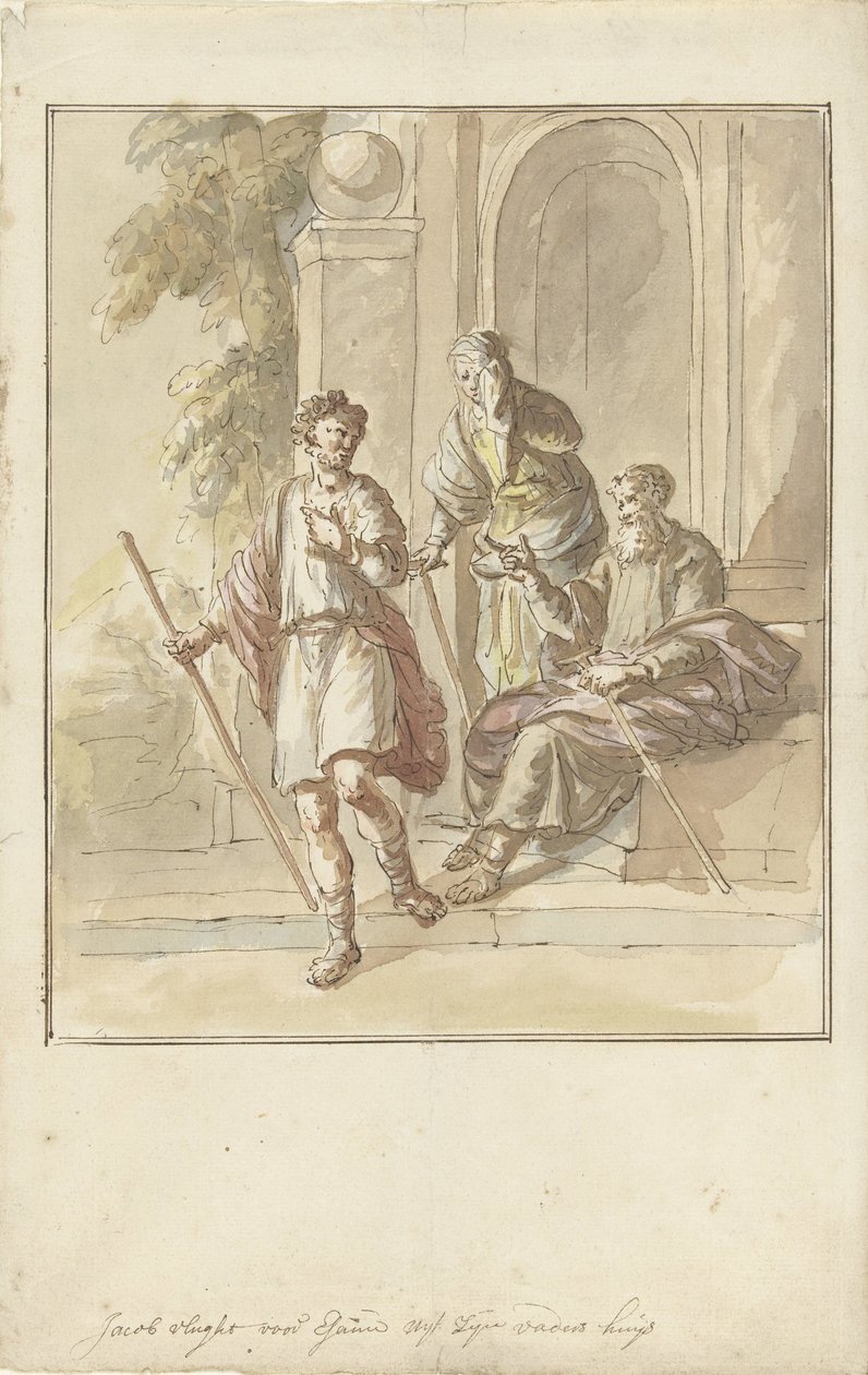 Jacob fuyant la maison de ses parents - Elias van Nijmegen