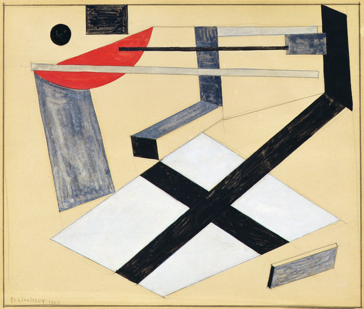 Étude pour Proun30T - Eliezer Markowich Lissitzky