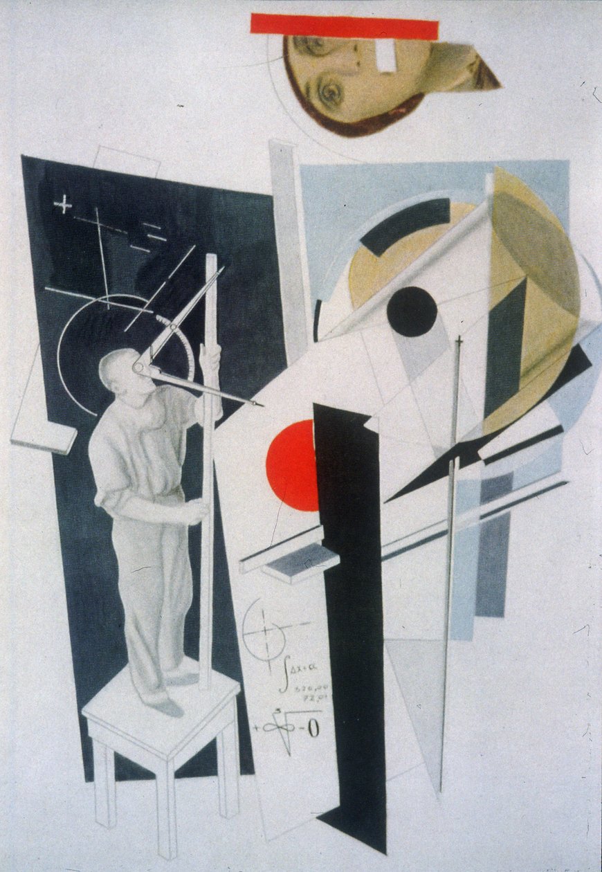 Tatlin au travail. Illustration pour le livre Six contes à fin facile, par Ilya Ehrenburg - Eliezer Markowich Lissitzky