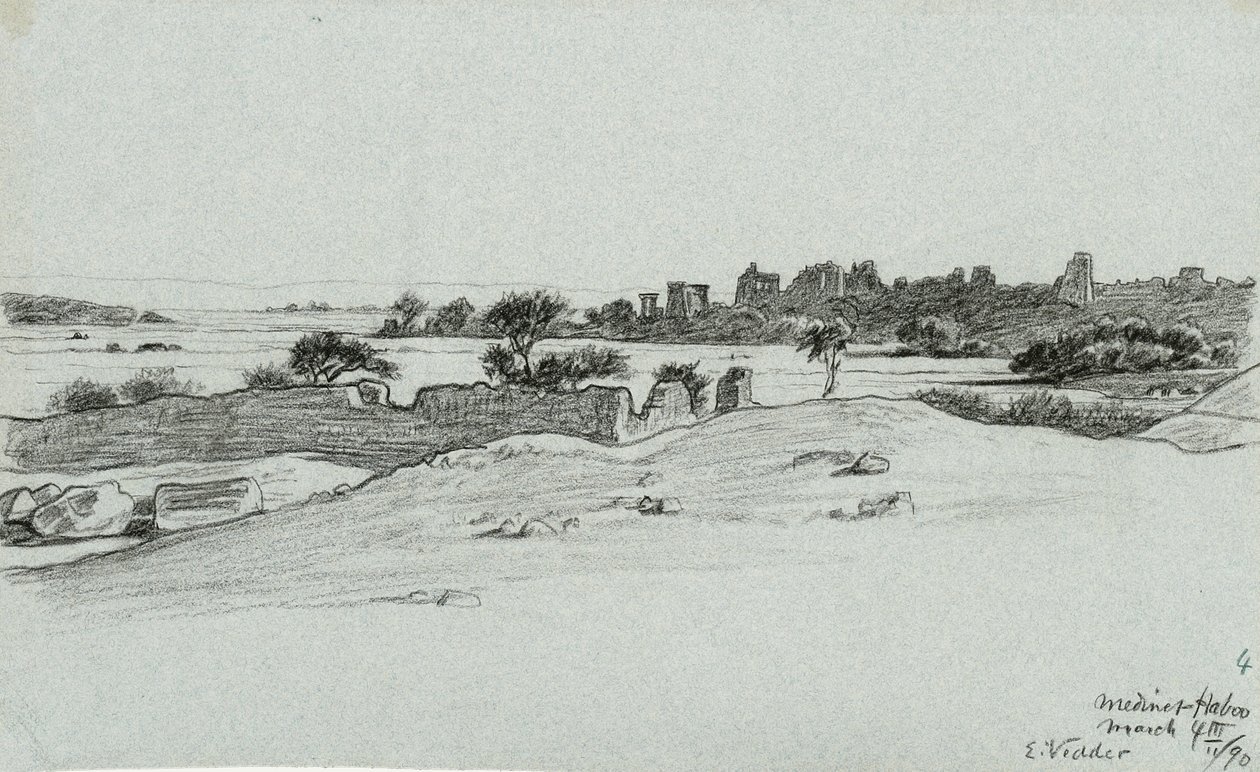 De 30 dessins du voyage sur le Nil : Medine & Haboo - Elihu Vedder