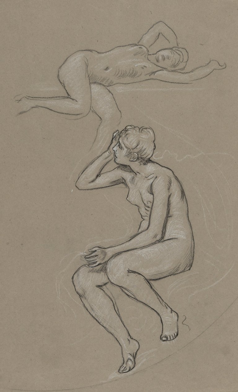 Études pour la figure du Printemps - Elihu Vedder