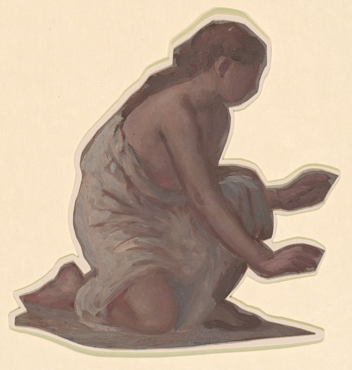 Étude pour Filles grecques se baignant, vers 1872 - Elihu Vedder
