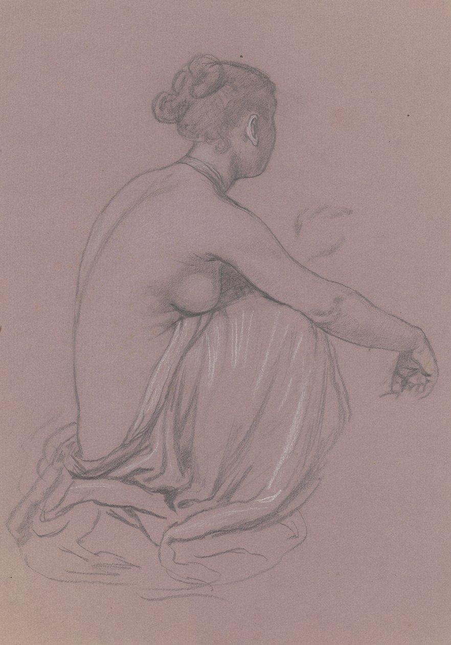 Étude pour Filles Grecques se Baignant, vers 1872 - Elihu Vedder