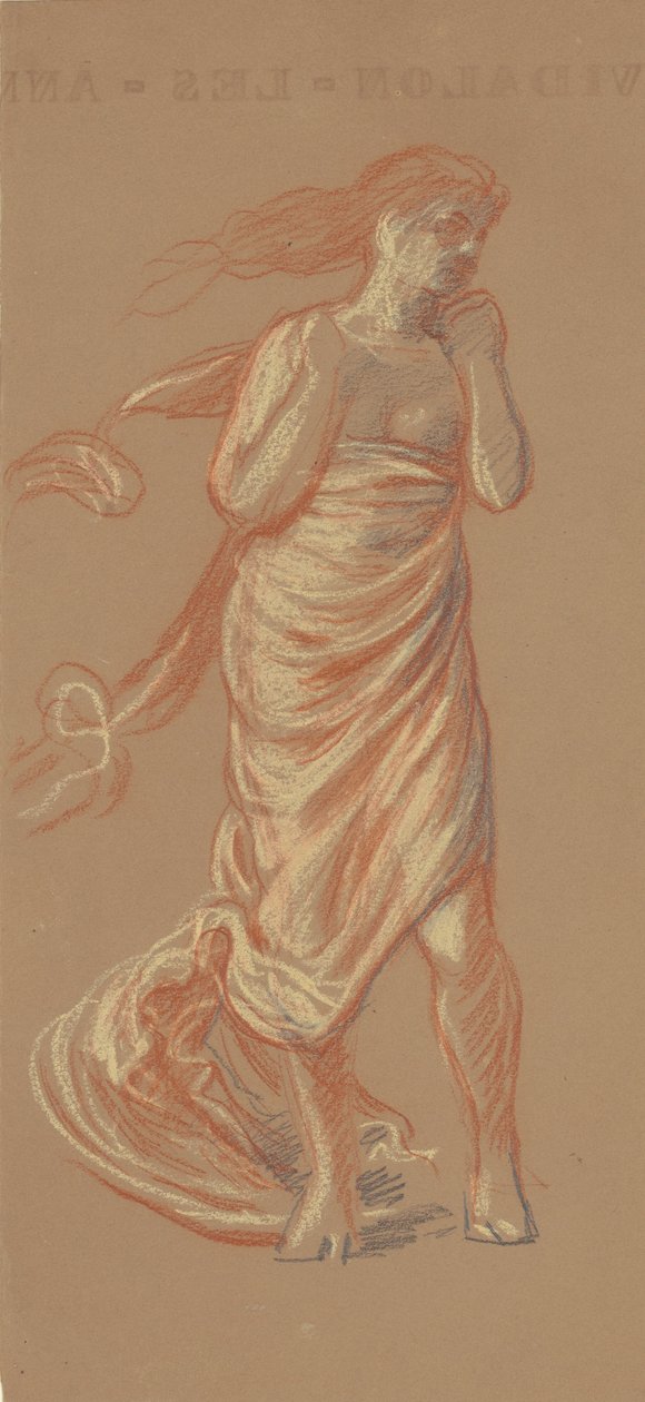 Étude pour des filles grecques se baignant [recto] - Elihu Vedder