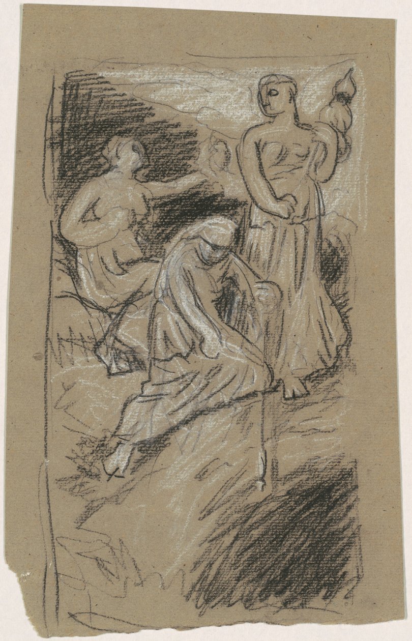 Étude pour "Les Parques rassemblant les étoiles" - Elihu Vedder