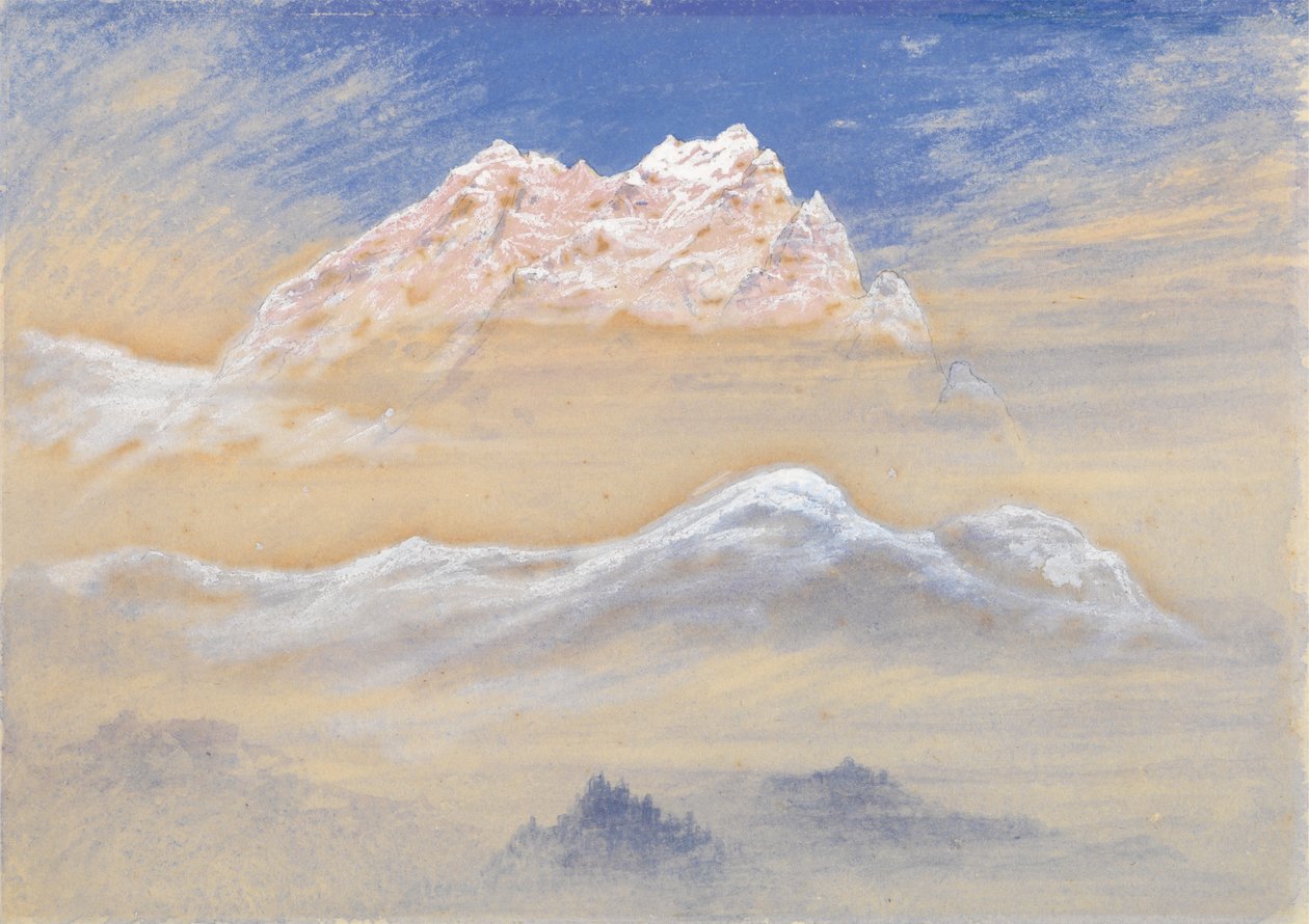 Vue de Montagne : Partie de la Chaîne des Alpes du Terglon vue de près de Rudmannsdorf, Italie - Elijah Walton