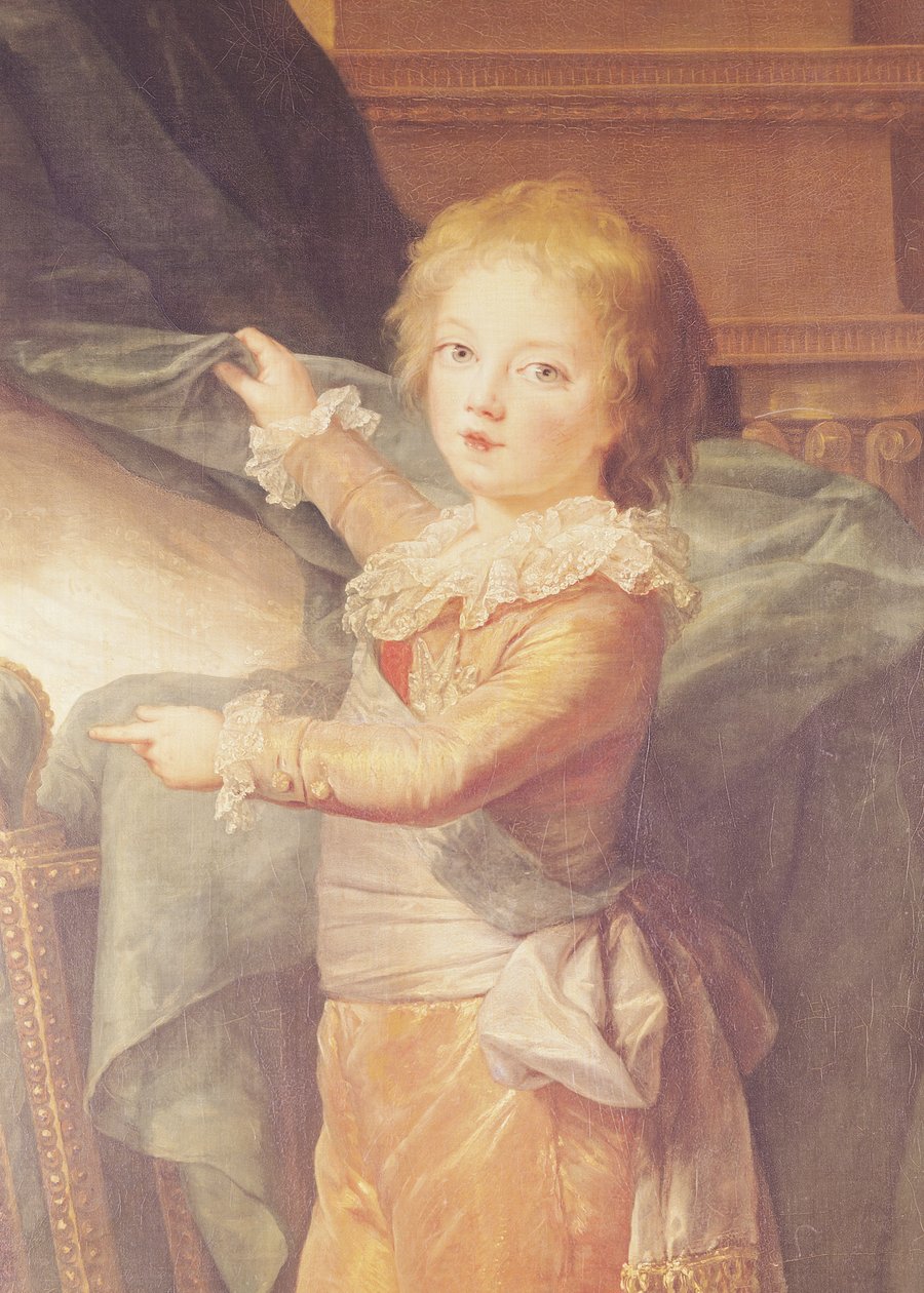 Marie-Antoinette et ses enfants, détail de Louis-Joseph-Xavier (1781-89) (détail) - Elisabeth Louise Vigee-Lebrun