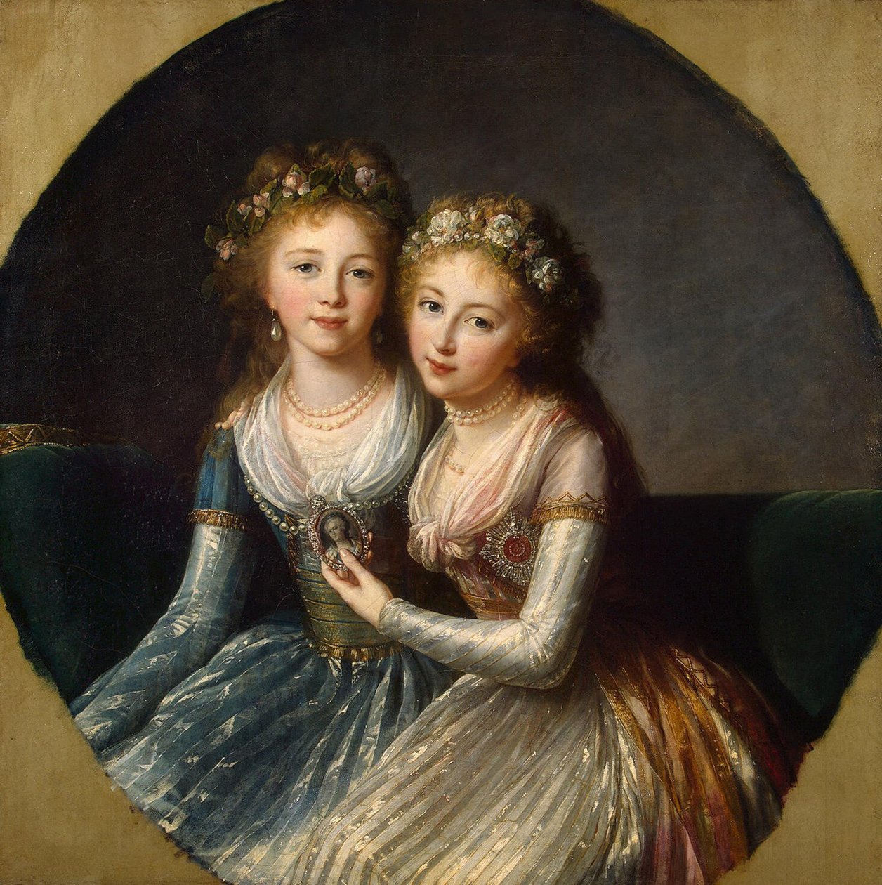 Portrait des Grandes-Duchesses Alexandra Pavlovna et Elena Pavlovna de Russie, 1796 - Elisabeth Louise Vigee Lebrun