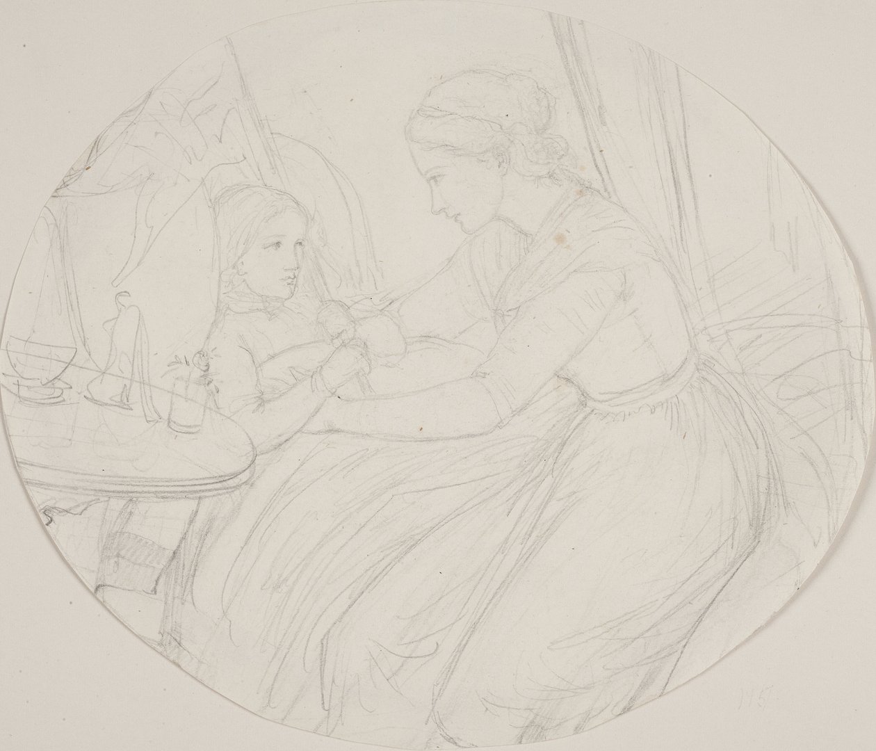 Une jeune femme au chevet d