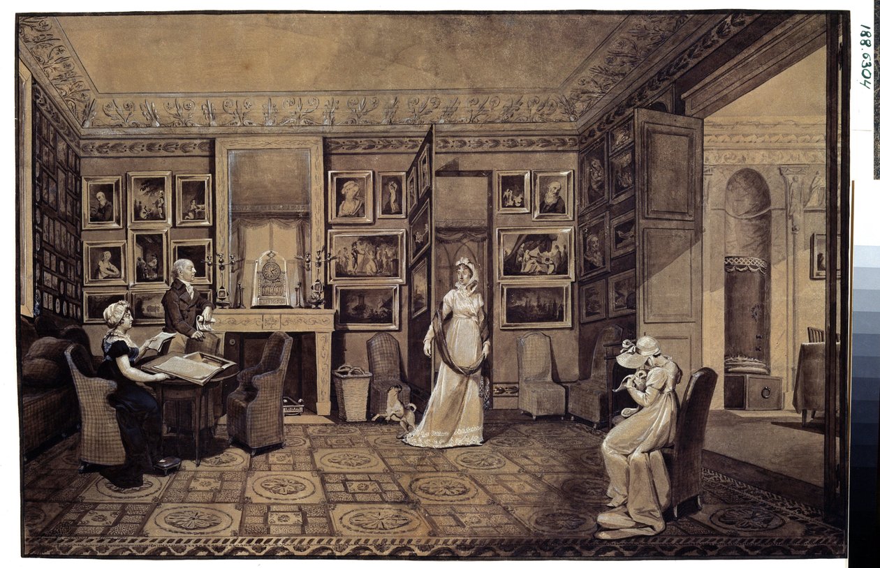 Salle de dessins de la maison prince Ivan Ivanowitch Bariatinsky à Altona - Elisabeth Louise Vigee Lebrun