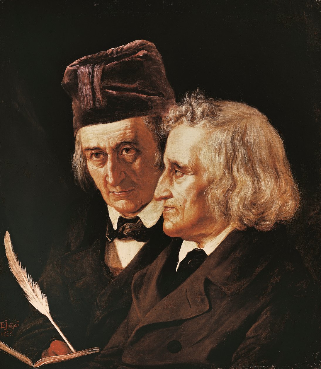 Portrait des frères Jacob et Wilhelm Grimm - Elisabeth Maria Anna Jerichau Baumann