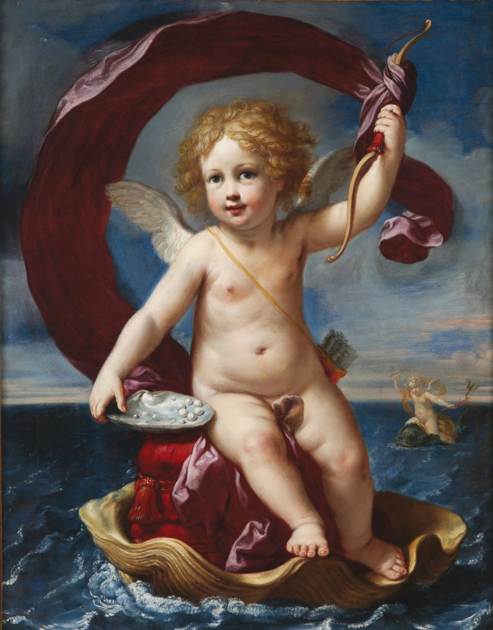 Cupidon triomphant en mer Amorino Medici, 1661 - Elisabetta Sirani
