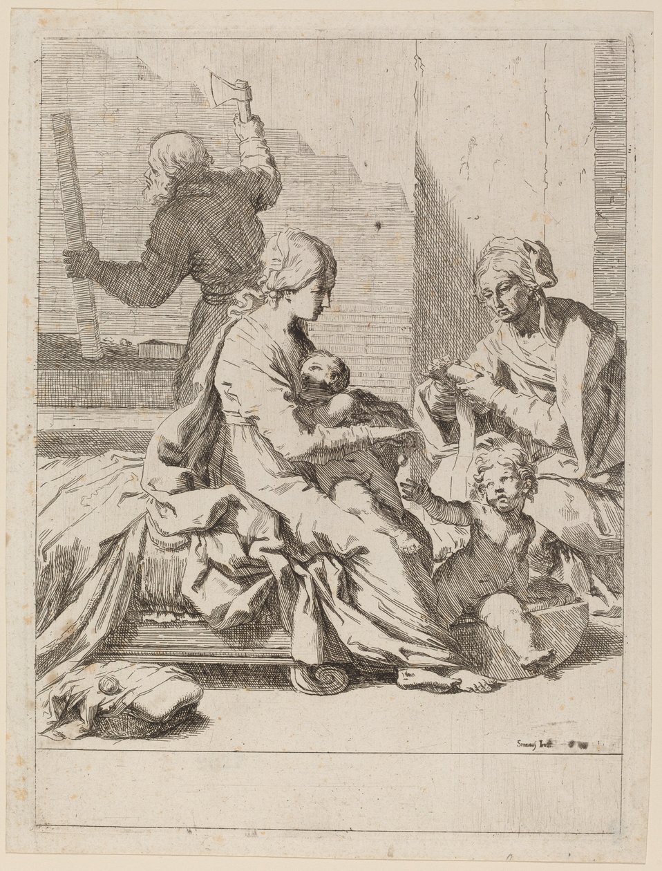 La Sainte Famille avec Sainte Élisabeth et Saint Jean-Baptiste - Elisabetta Sirani