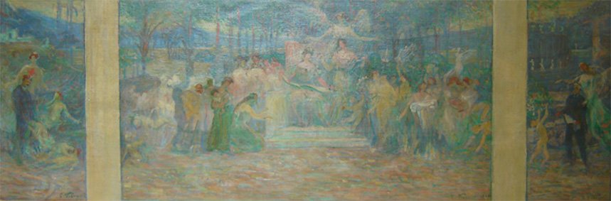 Devoirs de la ville - Étude pour le triptyque de la Chambre municipale de Rio de Janeiro Palais Pedro Ernesto - Eliseu Visconti