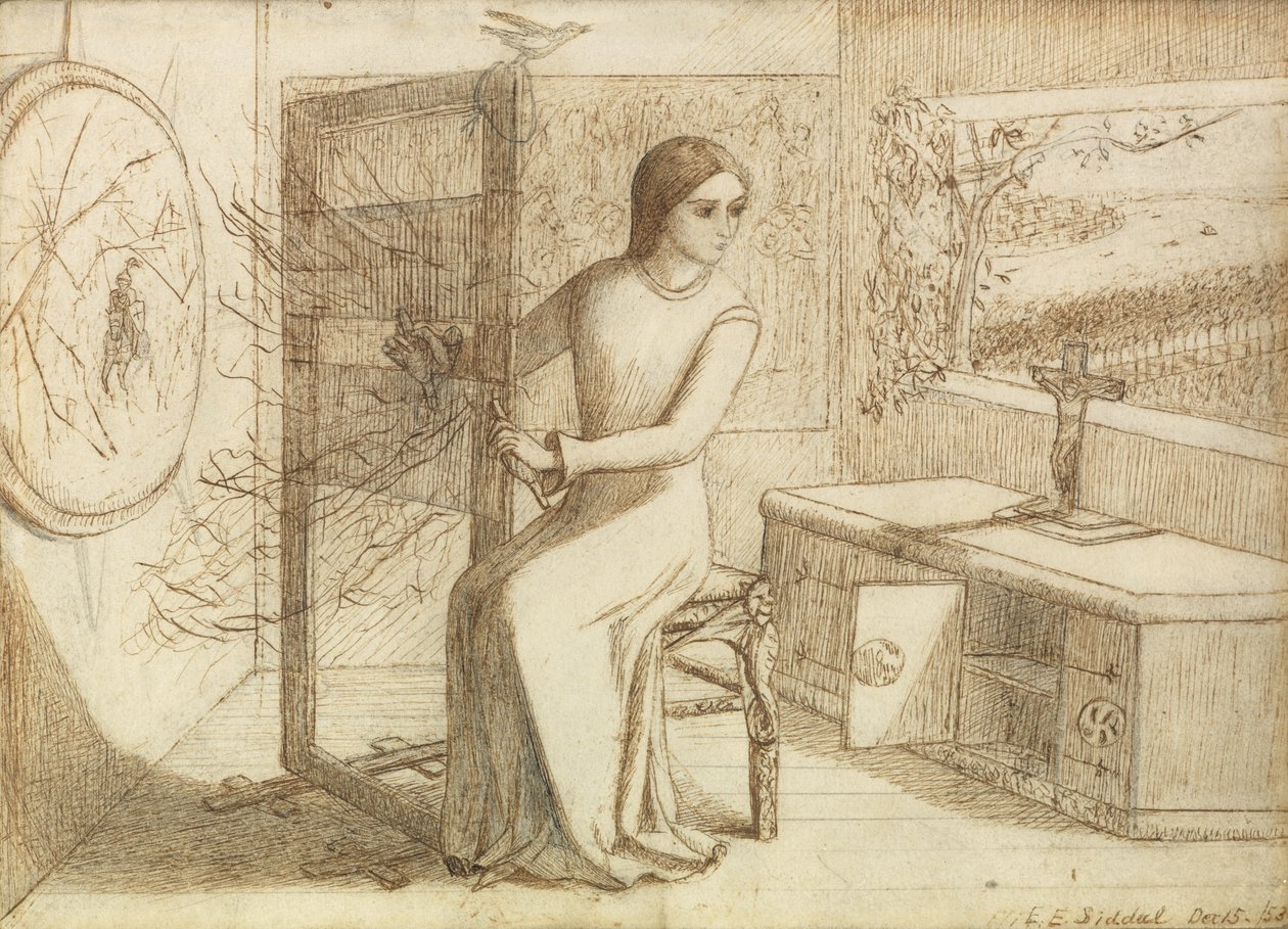 La Dame de Shalott - Elizabeth Eleanor Siddal