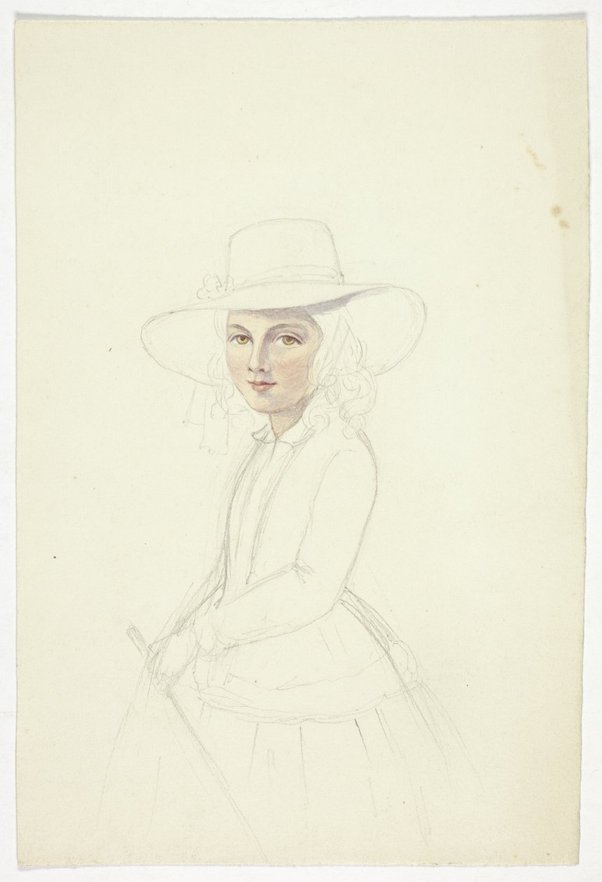 Portrait de jeune fille avec chapeau et cravache - Elizabeth Murray