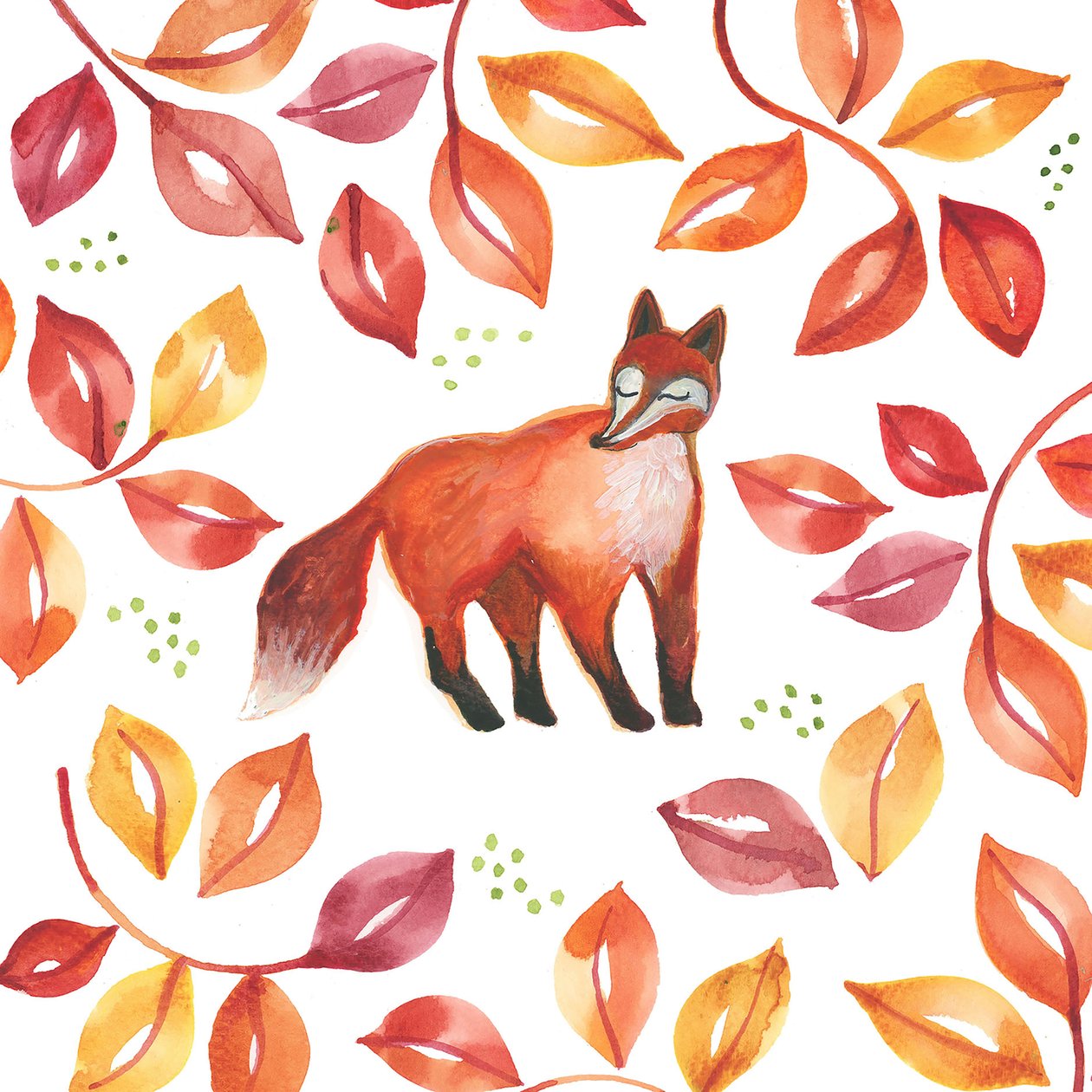Renard, 2017 (aquarelle) - Elizabeth Rider